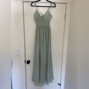 Never Worn Dusty Sage Azazie “Aaida” Bridesmaid Dress Size A4